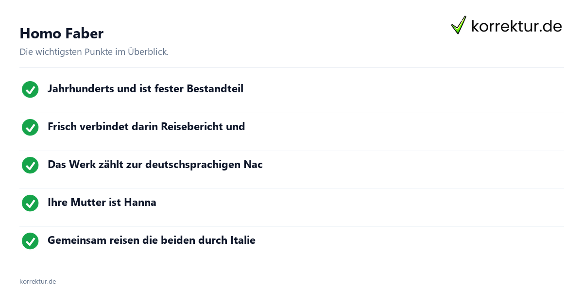 Homo Faber: Überblick