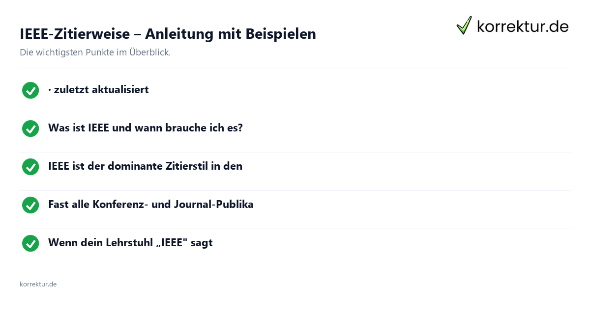 IEEE-Zitierweise – Anleitung mit Beispielen