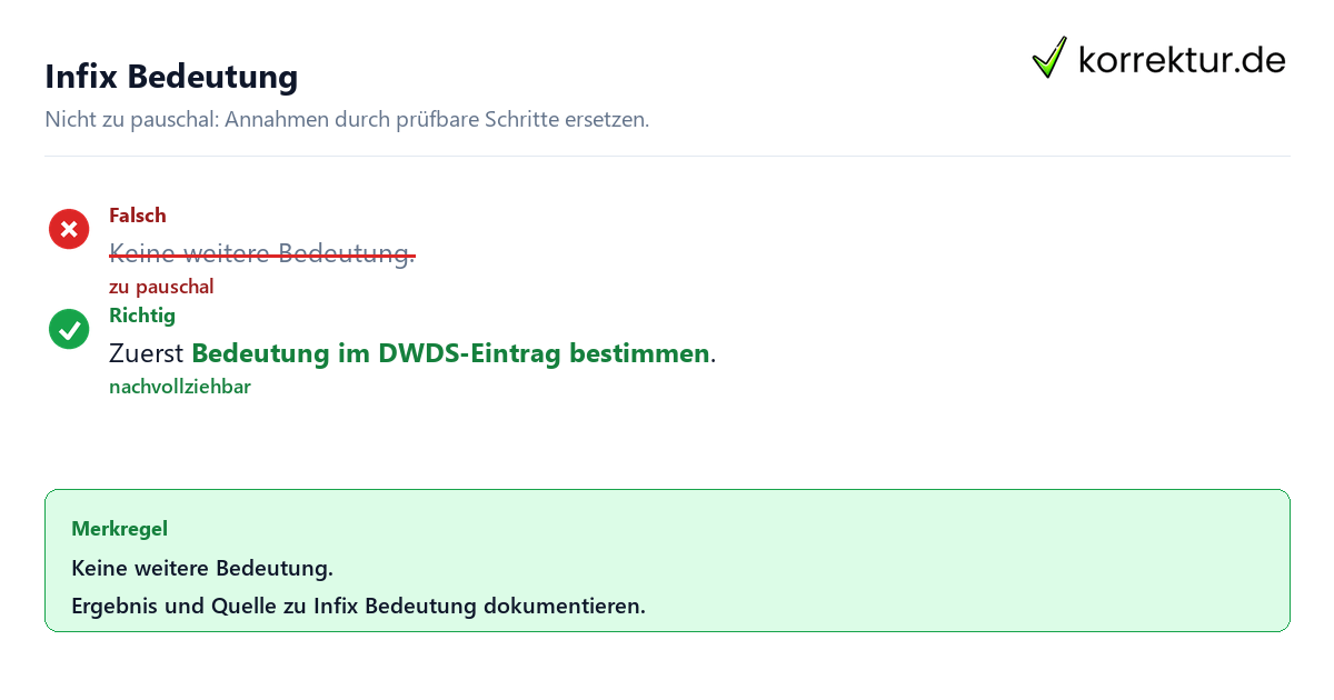 Ungeeignete und belastbare Vorgehensweise bei Infix Bedeutung
