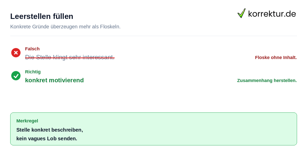 Rotstift: Leerstelle „sehr interessant“ in Bewerbungen ersetzen