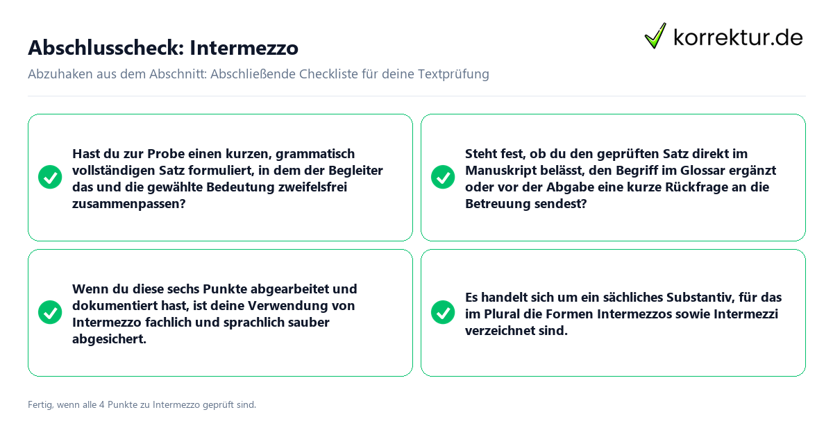 Konkreter Abschlusscheck zu Intermezzo