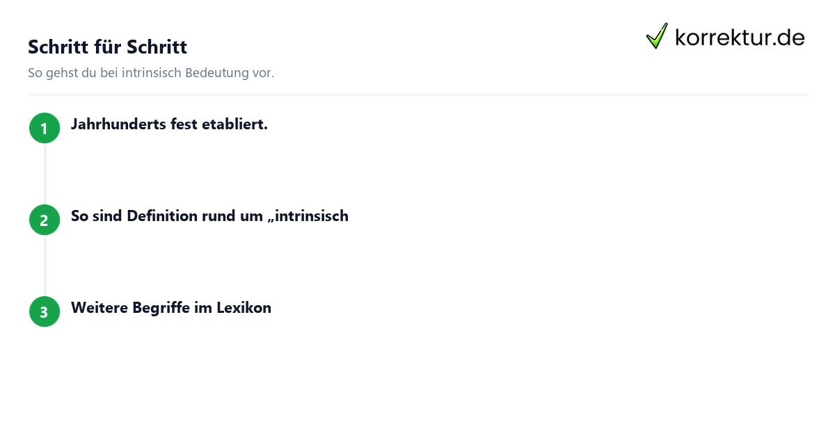 intrinsisch Bedeutung: Schritte