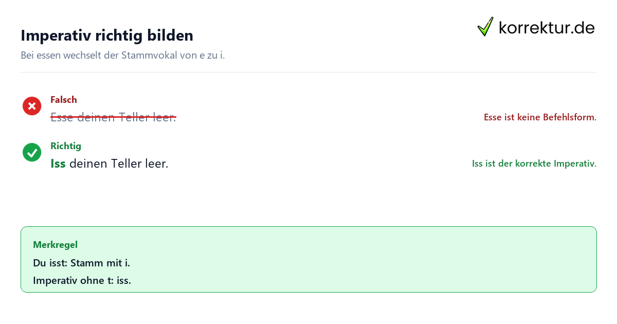 iss oder esse