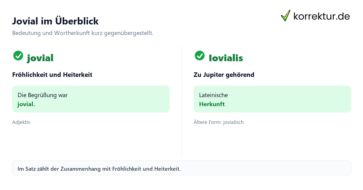 Jovial im Überblick Was bedeutet „jovial“? Bedeutung und Verwendung im Vergleich
