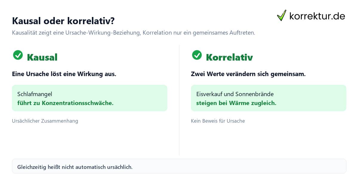 kausal Bedeutung: Ursache und Wirkung im Vergleich zur Korrelation
