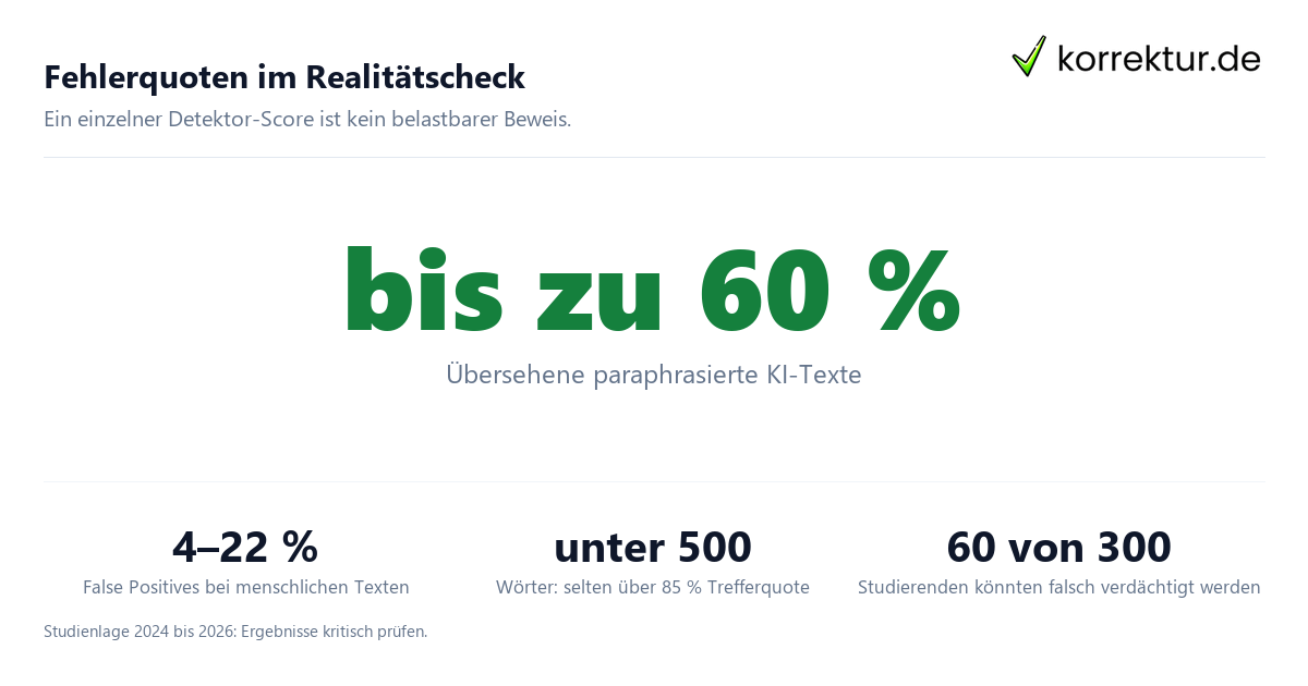 KI-Detektoren im Realitätscheck mit Fehlerquoten