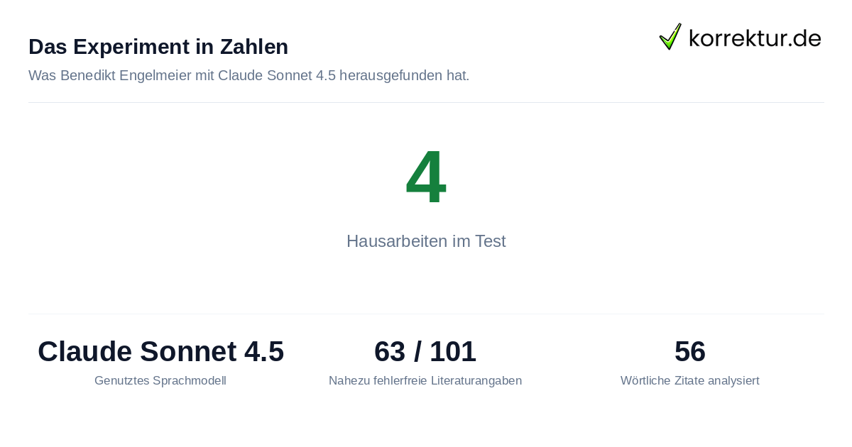 KI schreibt die Hausarbeit im Test: Zahlen aus dem Sociologie-Experiment