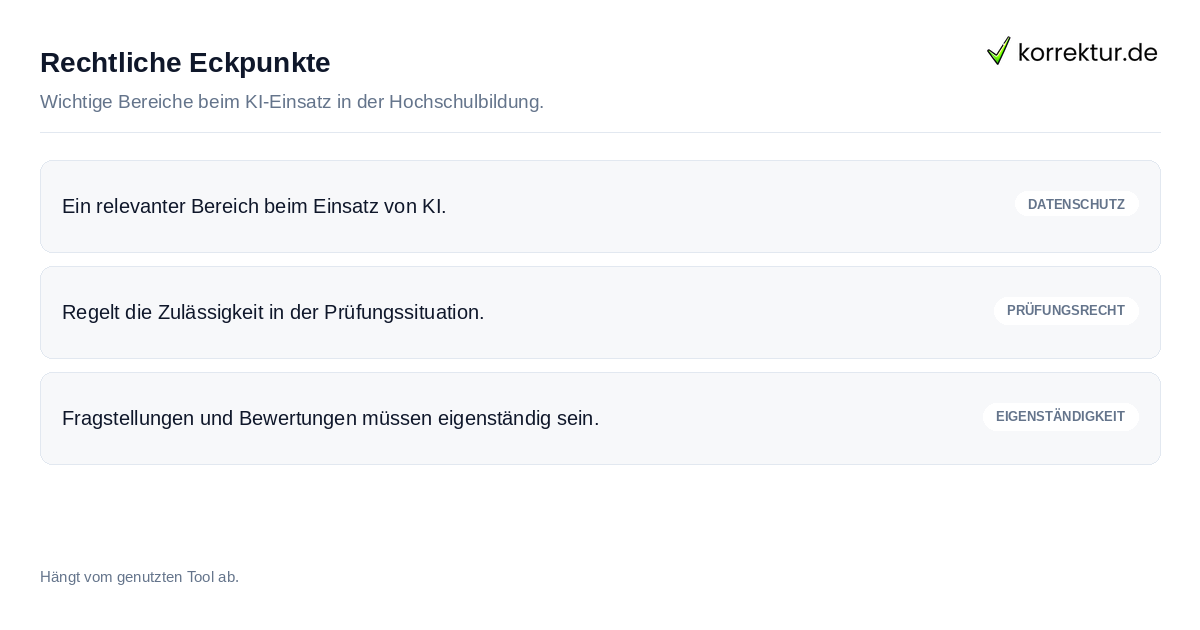 KI an Unis: Rechtliche Rahmenbedingungen und Prüfpunkte