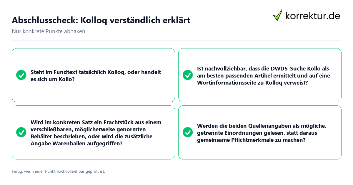 Konkreter Abschlusscheck zu Kolloq verständlich erklärt