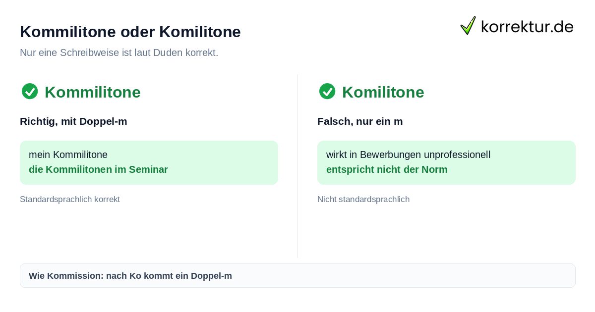 Kommilitone oder Komilitone richtig schreiben