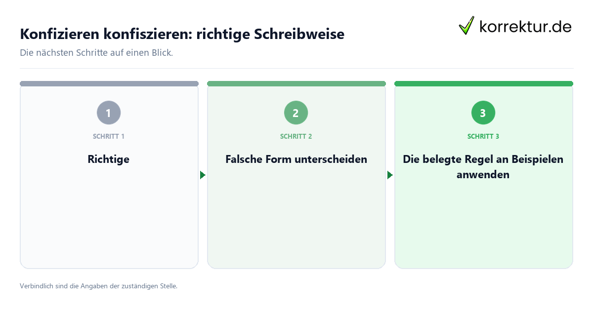 Konfizieren konfiszieren: richtige Schreibweise Konfizieren konfiszieren: richtige Schreibweise mit einem Ablauf aus Prüfung, Kontakt und Dokumentation