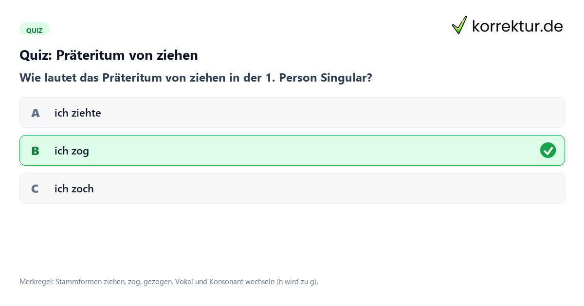 Konjugation ziehen Konjugation ziehen