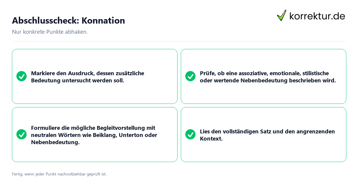 Abschlusscheck: Konnation Konkreter Abschlusscheck zu Konnation
