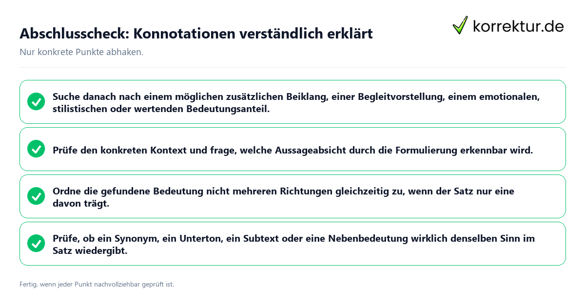 Konkreter Abschlusscheck zu Konnotationen verständlich erklärt