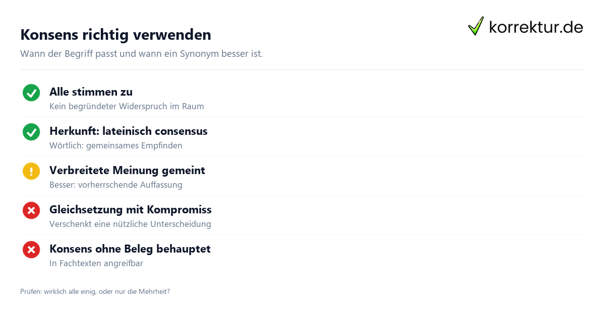 Konsens Bedeutung Konsens Bedeutung