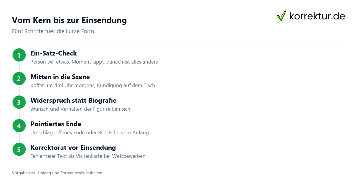 Vom Kern bis zur Einsendung Kurzgeschichte schreiben: Schritte vom Kern bis zur Einsendung