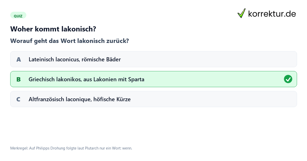 Passt lakonisch hier Lakonisch Bedeutung: Wann der knappe Ton passt und wann nicht