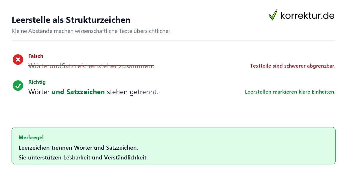 Leerstelle als Strukturzeichen Leerzeichen im wissenschaftlichen Schreiben richtig verstehen: Leerstelle erklärt