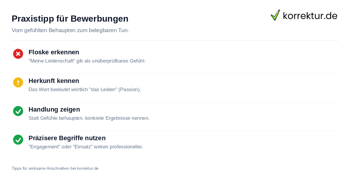 Checkliste: Bewerbungsfloskeln identifizieren und ersetzen