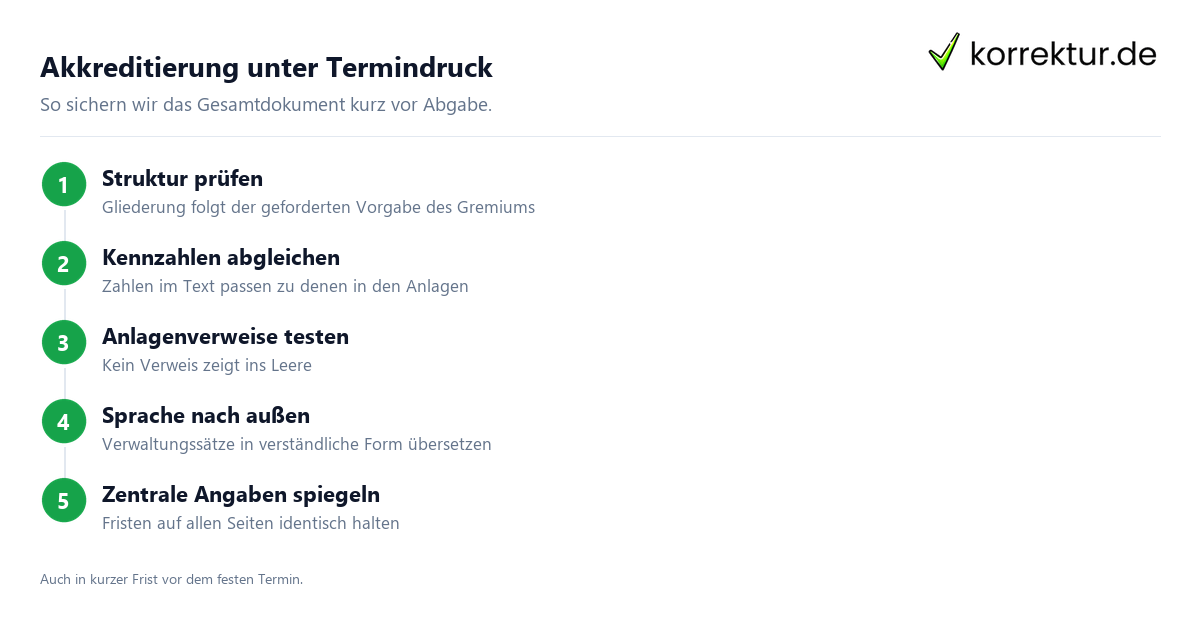Lektorat für Hochschulen und Bildungsträger im Überblick: Ablauf bei Akkreditierung und Anträgen