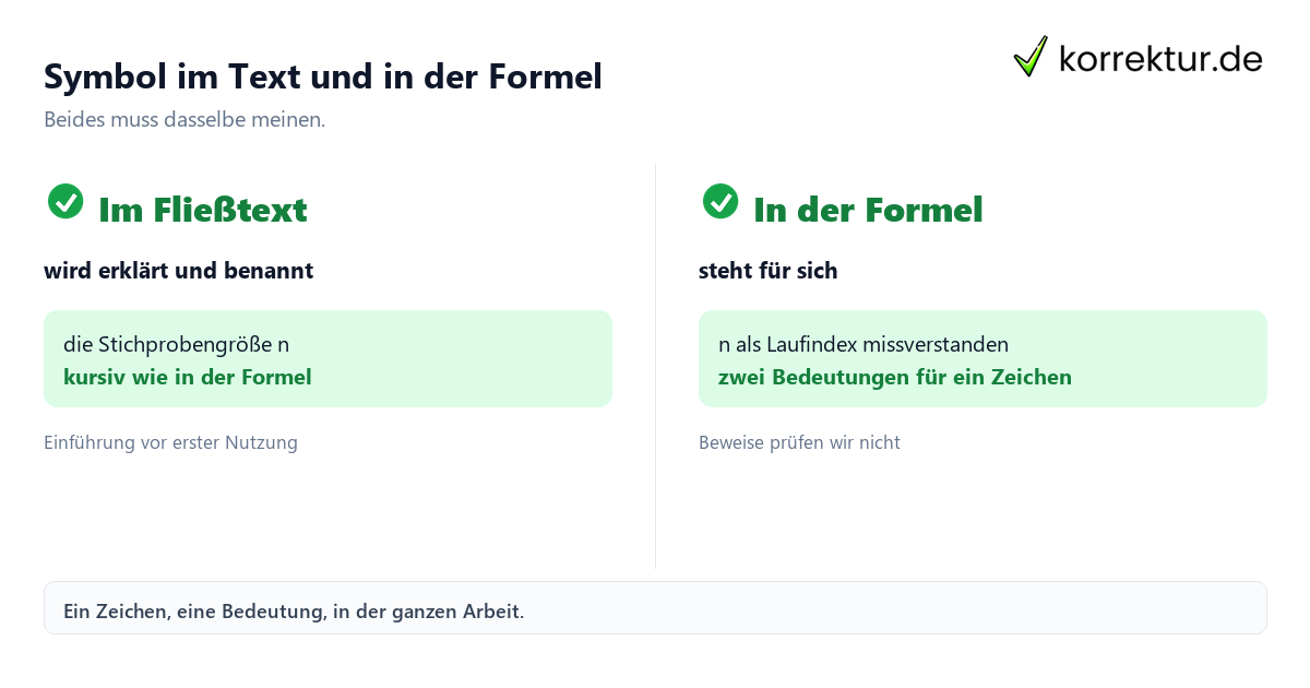 Mathematik-Lektorat: Symbolgebrauch im Vergleich