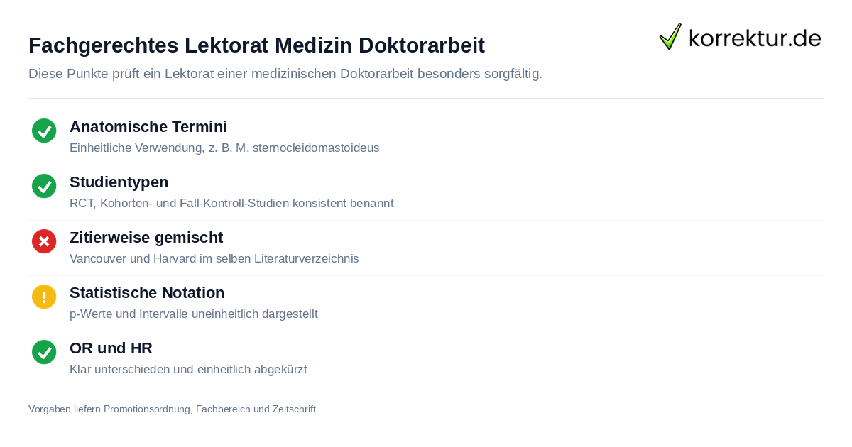 Fachgerechtes Lektorat Medizin Doktorarbeit Lektorat Medizin Doktorarbeit: fachgerechte Prüfpunkte