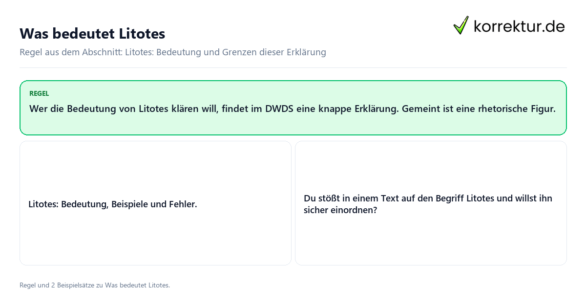 Was bedeutet Litotes Konkrete Regel und vollständige Beispielsätze zu Was bedeutet Litotes