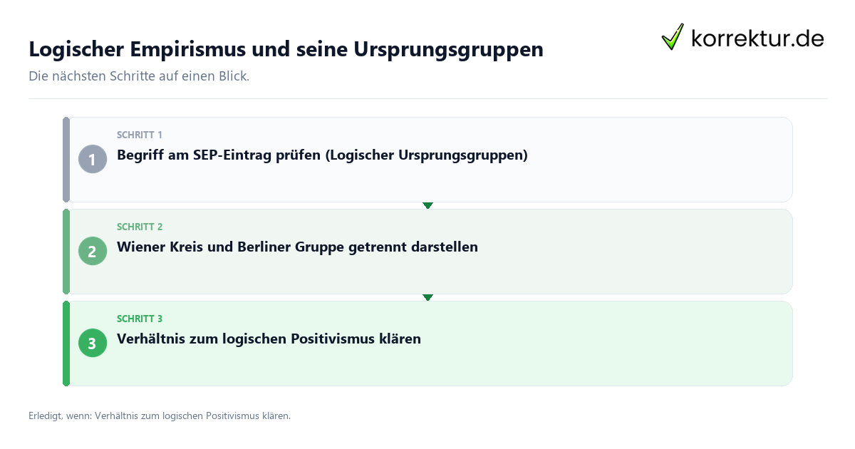 Logischer Empirismus und seine Ursprungsgruppen Logischer Empirismus und seine Ursprungsgruppen
