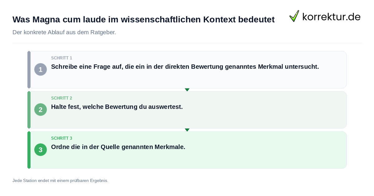 Konkrete Schritte zu Was Magna cum laude im wissenschaftlichen Kontext bedeutet