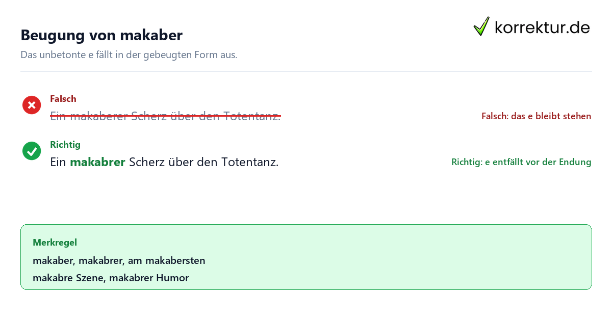 Makaber Bedeutung