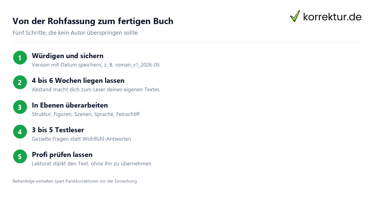 Manuskript fertig: Fahrplan in fünf Schritten zur Veröffentlichung