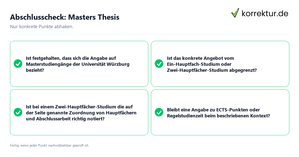 Konkreter Abschlusscheck zu Masters Thesis