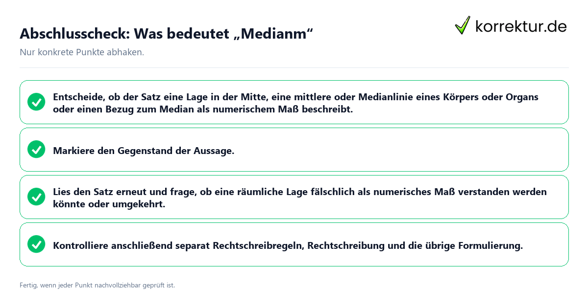 Abschlusscheck: Was bedeutet „Medianm“ Konkreter Abschlusscheck zu Was bedeutet „Medianm“