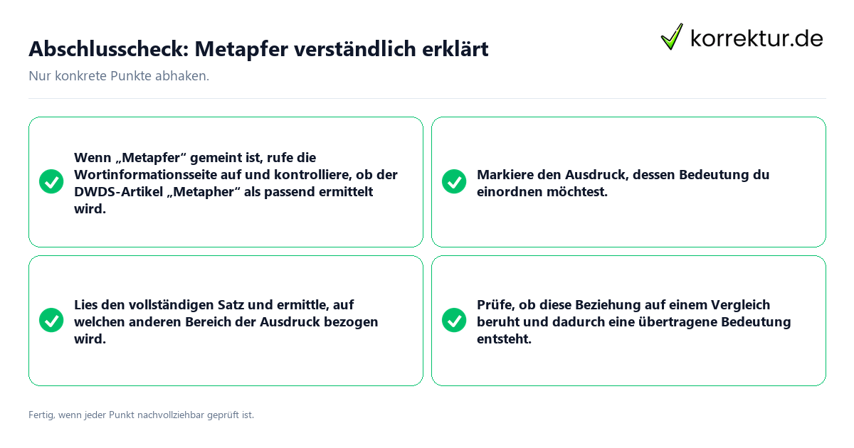 Konkreter Abschlusscheck zu Metapfer verständlich erklärt
