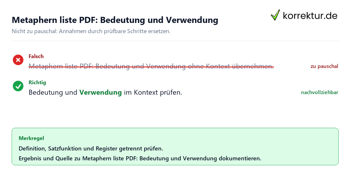 Metaphern liste PDF: Bedeutung und Verwendung Ungeeignete und belastbare Vorgehensweise bei Metaphern liste PDF: Bedeutung und Verwendung