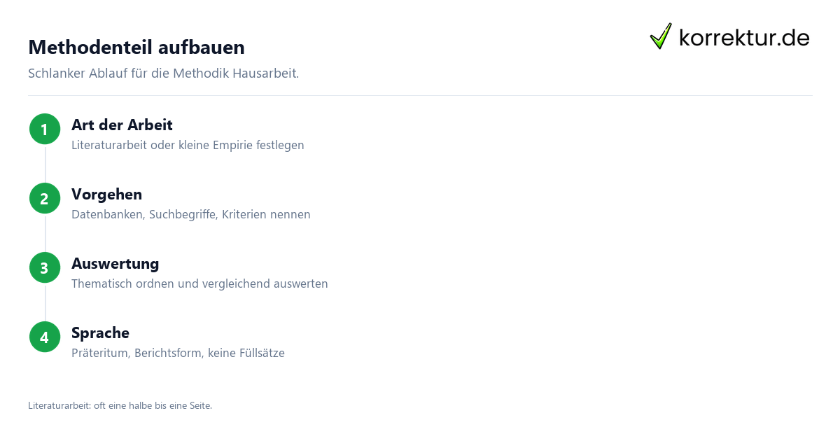 Methodik Hausarbeit: Aufbau in 4 Schritten