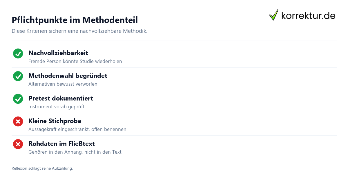 Methodik Masterarbeit: Checkliste für den Methodenteil
