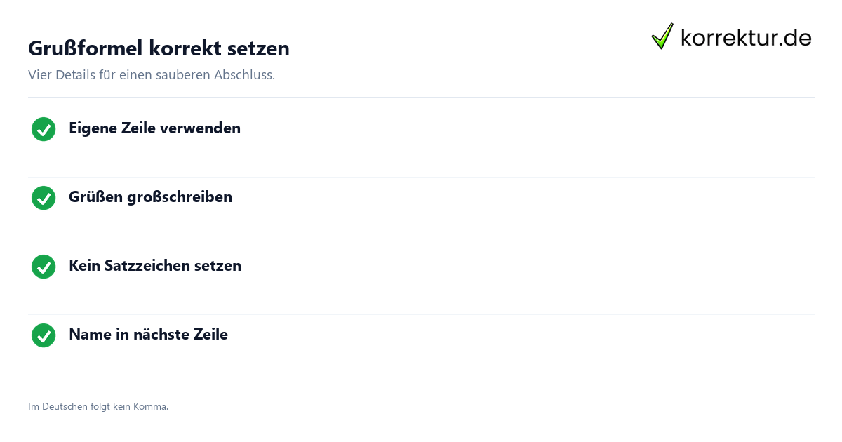 Mit freundlichen Grüßen