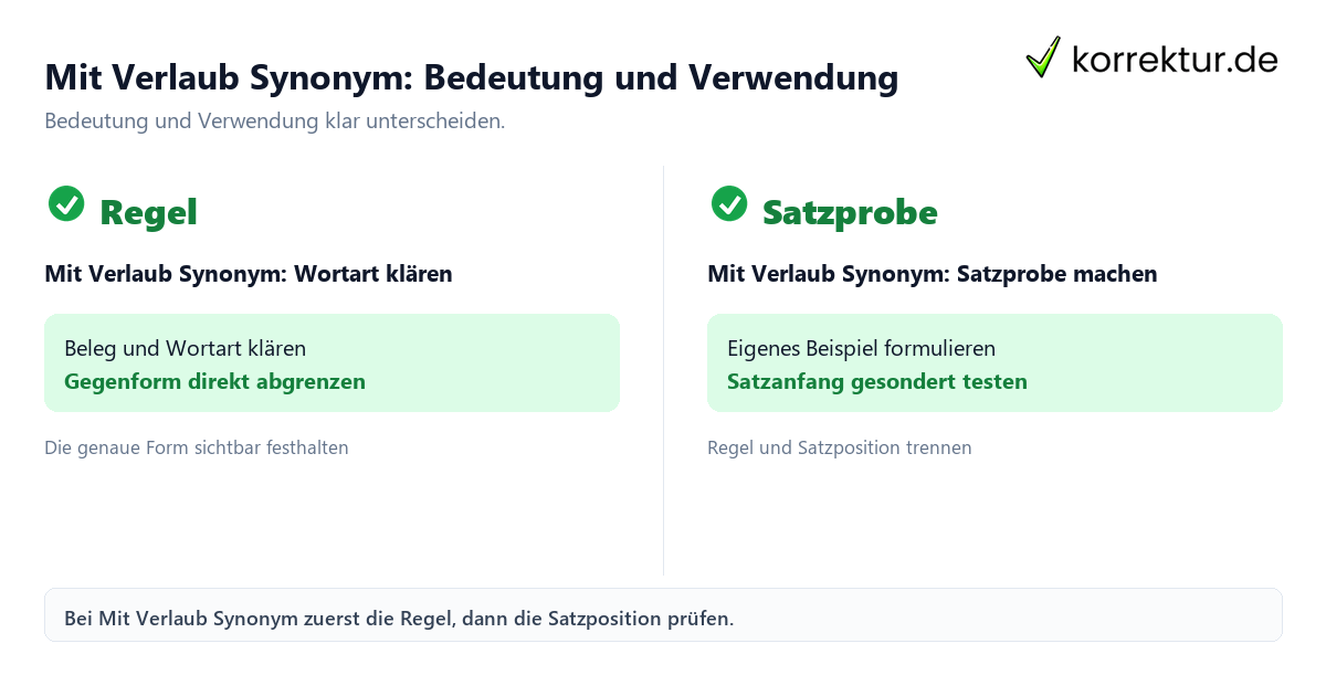 Mit Verlaub Synonym: Bedeutung und Verwendung mit Bedeutung und passender Verwendung im Vergleich
