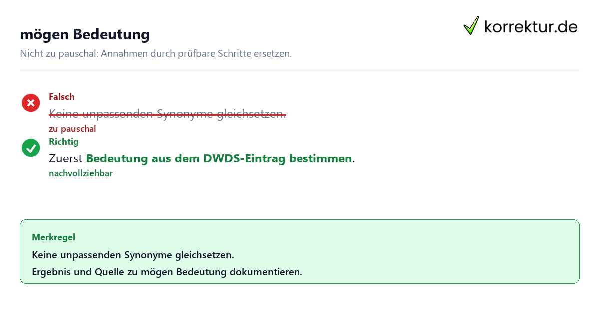 Ungeeignete und belastbare Vorgehensweise bei mögen Bedeutung