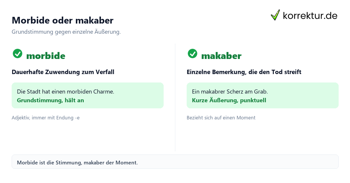 Morbide Bedeutung: morbide vs. makaber im Vergleich