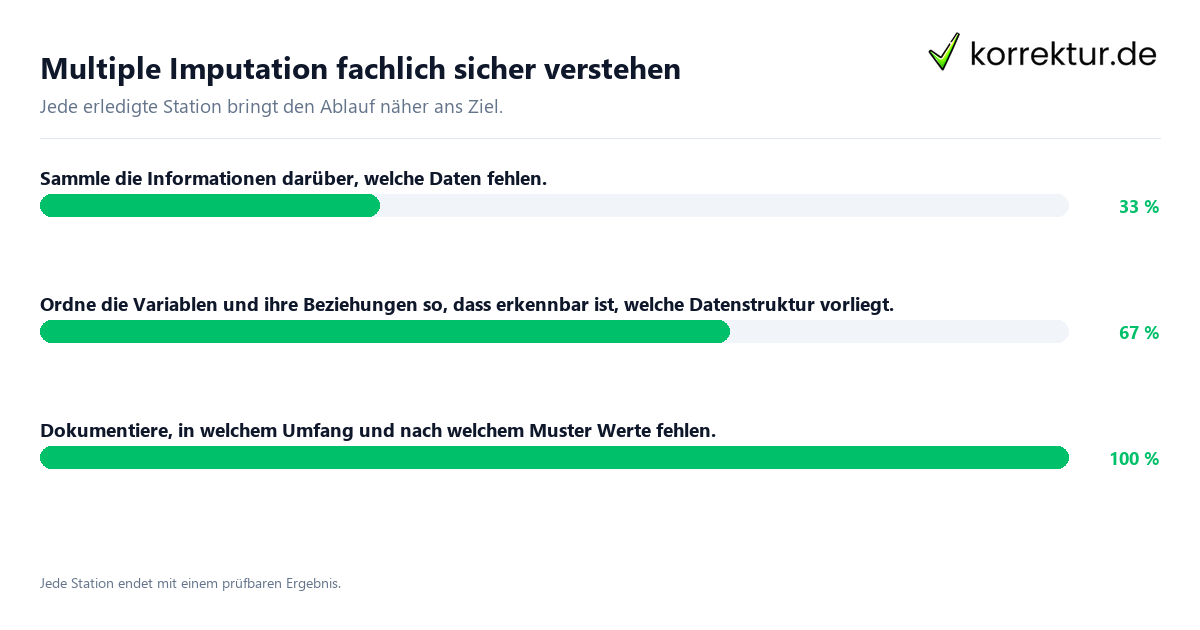 Multiple Imputation fachlich sicher verstehen Konkrete Schritte zu Multiple Imputation fachlich sicher verstehen