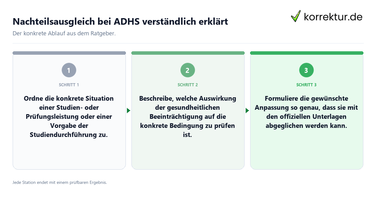 Konkrete Schritte zu Nachteilsausgleich bei ADHS verständlich erklärt
