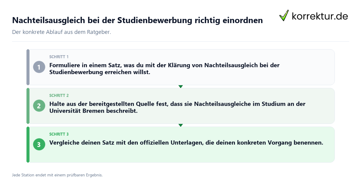 Konkrete Schritte zu Nachteilsausgleich bei der Studienbewerbung richtig einordnen