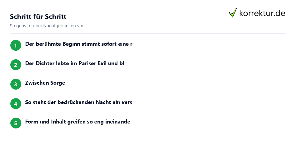 Nachtgedanken: Schritte