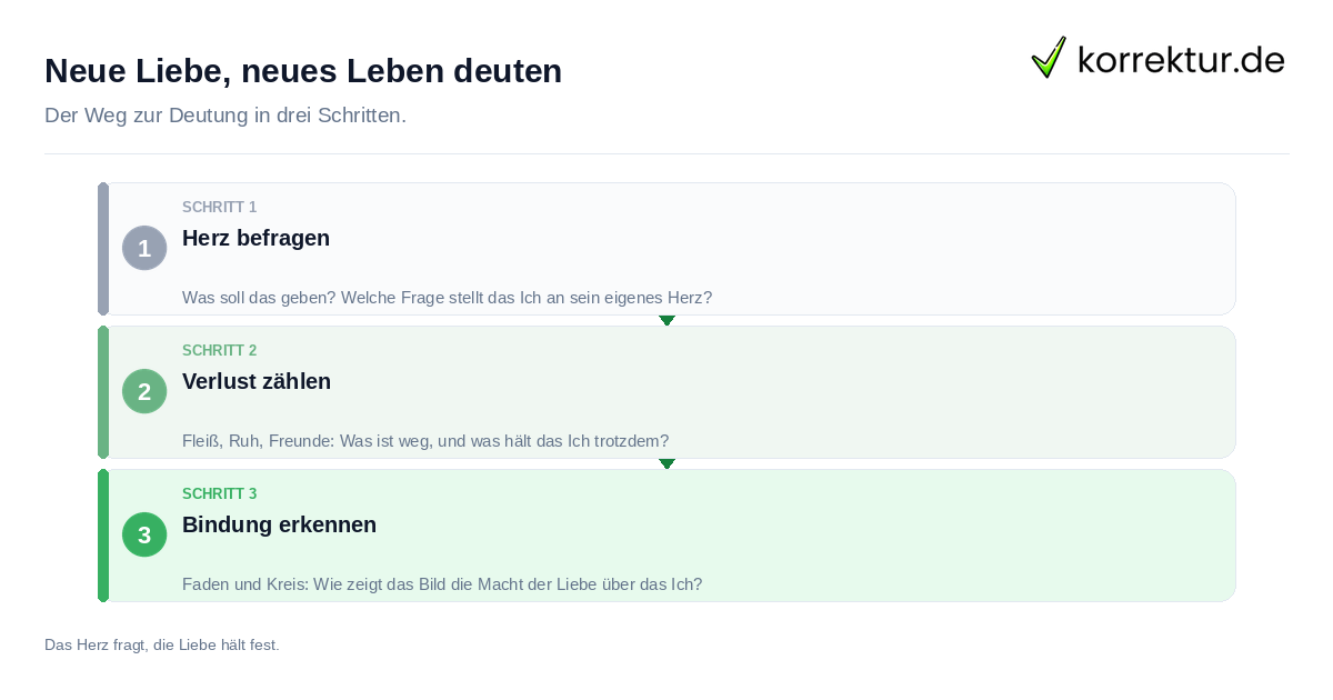 Neue Liebe, neues Leben deuten Neue Liebe, neues Leben deuten: Vorgehen in drei Schritten