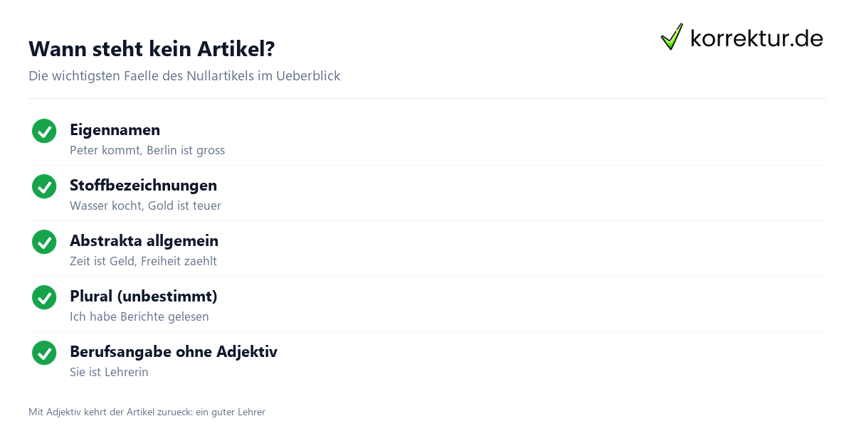 Nullartikel Nullartikel