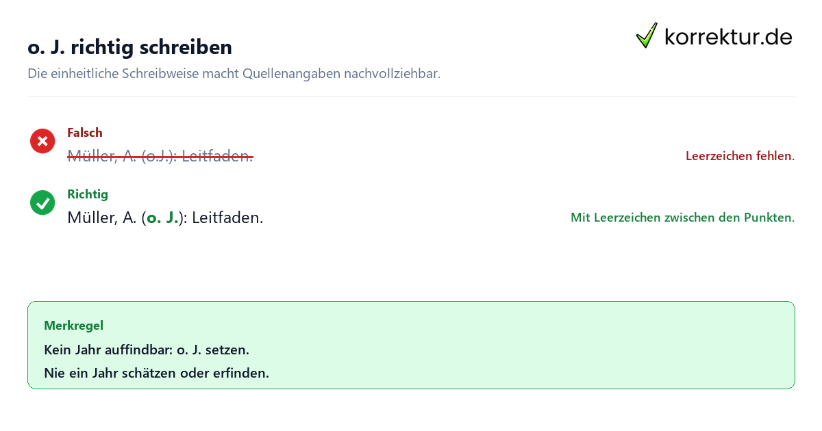 o. J. Bedeutung o. J. Bedeutung