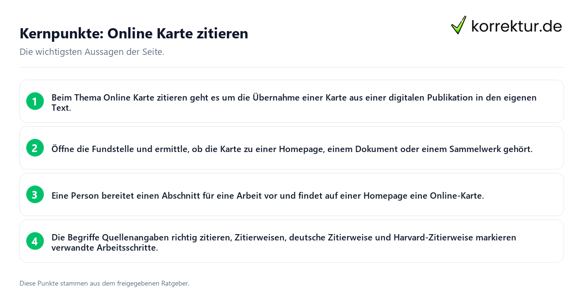 Konkrete Kernpunkte zu Online Karte zitieren