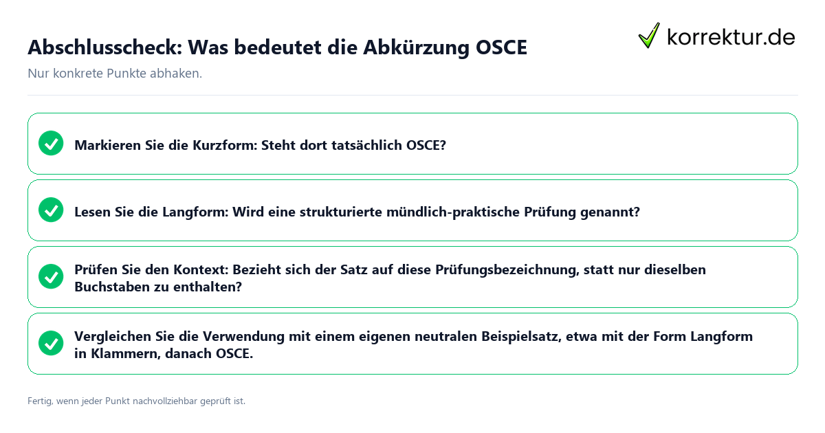 Abschlusscheck: Was bedeutet die Abkürzung OSCE Konkreter Abschlusscheck zu Was bedeutet die Abkürzung OSCE